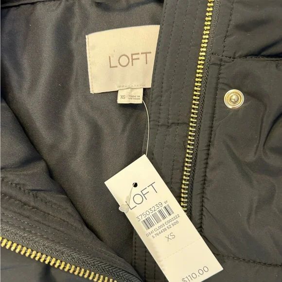 NWT🌷LOFT Black Puffer Vest - Picture 5 of 6